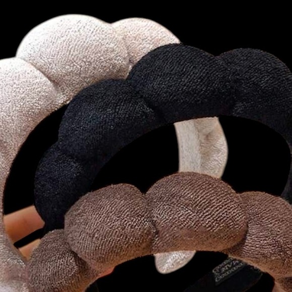 3pcs Women's Thick Fuzzy headbands light blue/ brown combo 3 pack NTW - Picture 16 of 16